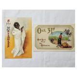 2 Vint Halloween Postcards early 1900s #41