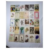 30 Vint General Greeting Postcards early 1900s #26