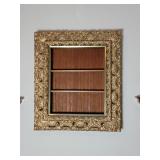 Ornate shadow box  three shelf  27.5" x 31" x 6"d