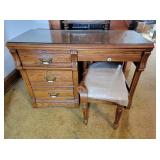 Lexington Oak desk and stool