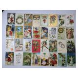 32 Vint Christmas Postcards early 1900s #31