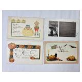 4 Vint Halloween Postcards early 1900s #36
