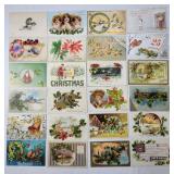 24 Vint Christmas Postcards early 1900s #28