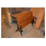 Old cast iron school desk