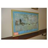 Claude Monet framed decorator picture. 39"x27"