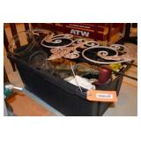 Tote with candles, candle holders & decorators