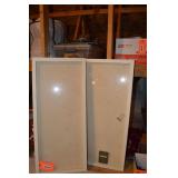 Hanging wall cases with glass doors. 16"x36"x2"