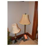 Lamps with shades. 32" & 22"