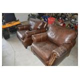 Pair of leather chairs