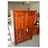 2 door cedar cabinet