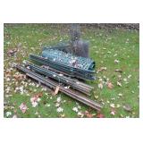 Fence posts, snow fence & chicken wire