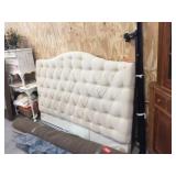 Padded headboard 80x58 inches & metal bed frame