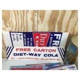Diet Way Cola paper signs