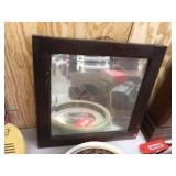 Wood framed mirror 17x17