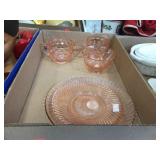 Pink depression glass