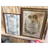 Pair of framed religious pictures