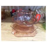 Pink depression glass