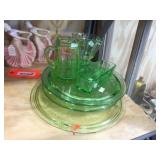 Green depression glass