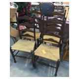 Set of 4 ladder back chairs