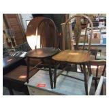 2 wood chairs
