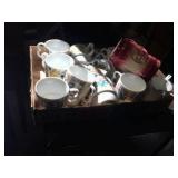 Assorted cups & creamers