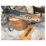 Cheese box & wood signs