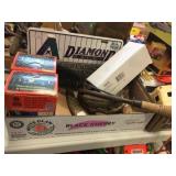 Horse shoes, sharpening steel & assorted