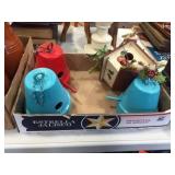 Clay pot bird houses