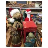 Teddy bear, Santa decorator & assorted