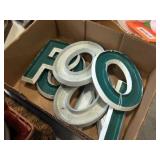 White metal letters 6 inch