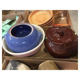 Chipped bean pot & assorted