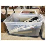 Tote with cover drawer slides