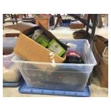 Tote with cover, coaxial cable & assorted