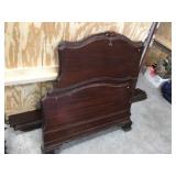 Pair of twin headboard, footboards & rails