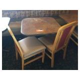 Pedestal table 30 x 30 x 29 with two chairs