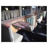 Row of booths 30 inches wide