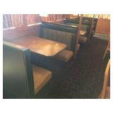 Row of booths 45 inches wide