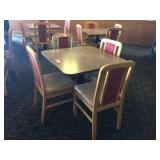 Pedestal table 36 x 36 x 30 with four chairs