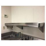 Stainless steel wall shelf 14 x 60