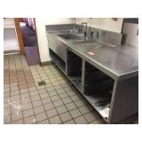 Stainless waitress station 32 x 96 x 36