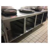 4 space 2 shelf holding station 32x96x36