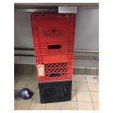 Three plastic crates