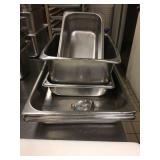 Assorted stainless pans