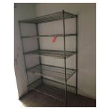 Five shelf wire rack 24 x 48 on wheels