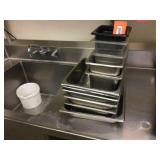 Assorted stainless containers