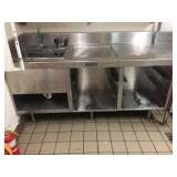 Stainless waitress station 72 x 32