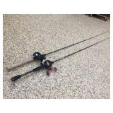2 Fishing rods & reels