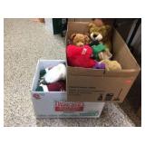 Assorted stuffed animals / Santa decorators