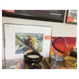 2 painted pictures - 1 is framed