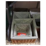 3 baskets with fabric liner